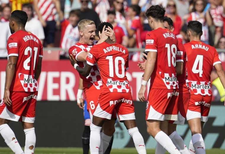 El equipo rojo y blanco del Girona volvió por el camino de la victoria. Foto: Internet