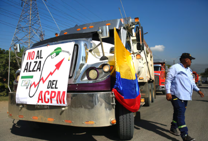 Se masifican las protestas por el alza del diésel en Colombia